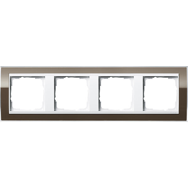 Gira Abdeckrahmen 4fach klar braun 0214763